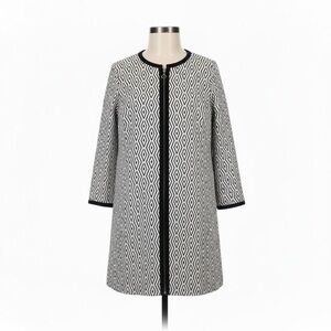 Tahari Black and White Geometric Blazer